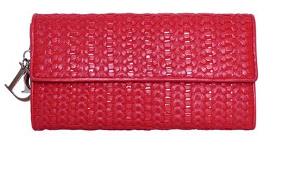 Christian Dior Woven Wallet, front view